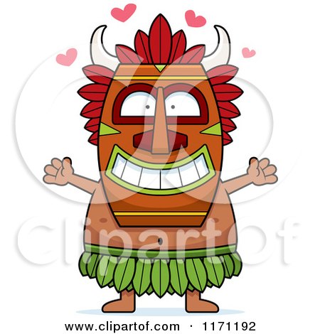 Cartoon of a Loving Witch Doctor Wanting a Hug - Royalty Free Vector Clipart by Cory Thoman