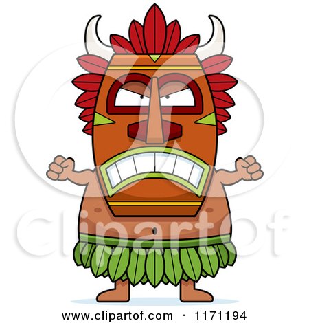 Cartoon of a Mad Witch Doctor - Royalty Free Vector Clipart by Cory Thoman