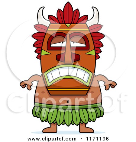 Cartoon of a Depressed Witch Doctor - Royalty Free Vector Clipart by Cory Thoman