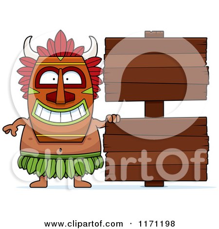 Cartoon of a Happy Witch Doctor by Wooden Signs - Royalty Free Vector Clipart by Cory Thoman