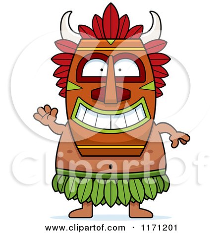 Cartoon of a Waving Witch Doctor - Royalty Free Vector Clipart by Cory Thoman