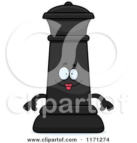 Cartoon of a Happy Black Chess Queen Mascot - Royalty Free Vector Clipart by Cory Thoman