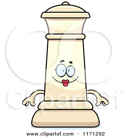 Cartoon of a Happy White Chess Queen Mascot - Royalty Free Vector Clipart by Cory Thoman