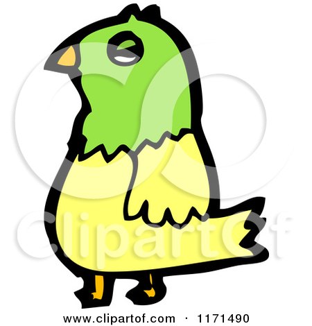 Cartoon of a Parrot - Royalty Free Vector Illustration by lineartestpilot