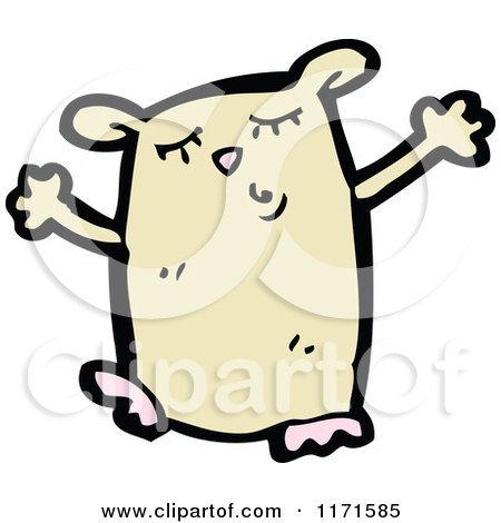 Cartoon of a Hamster - Royalty Free Vector Illustration by lineartestpilot