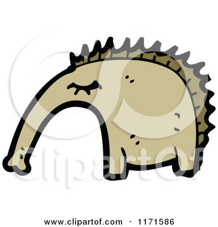 Cartoon of an Anteater - Royalty Free Vector Illustration by lineartestpilot