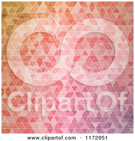 Cartoon of a Background of Colorful Triangles - Royalty Free Vector Clipart by KJ Pargeter
