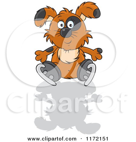 Cartoon of a Dog Falling on His Behind While Ice Skating - Royalty Free Vector Clipart by Alex Bannykh