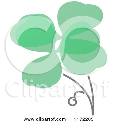 Clipart of a Green Abstract Shamrock| Royalty Free Vector Illustration by elena