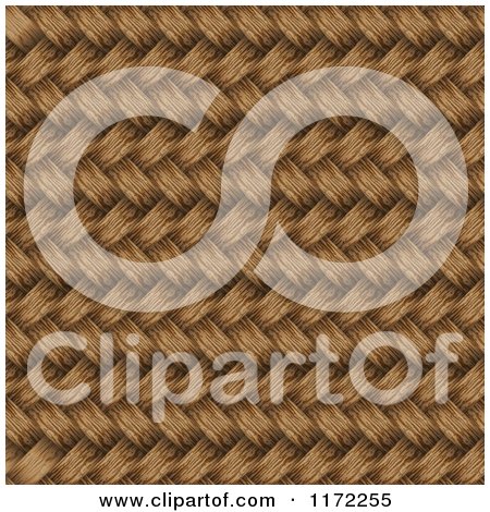 Clipart of a 3d Brown Wicker Weave Background - Royalty Free Vector Illustration by Andrei Marincas