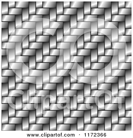 Clipart of a Shiny Metal Weave Background with Diagonal Lines - Royalty Free Vector Illustration by vectorace