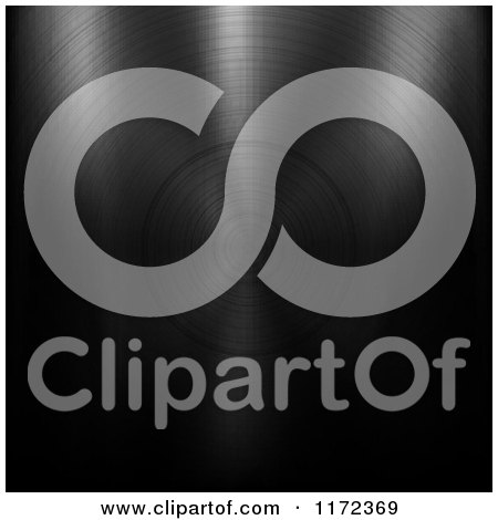 Clipart of a Black Metal Texture with a Circular Brushed Pattern - Royalty Free Vector Illustration by vectorace
