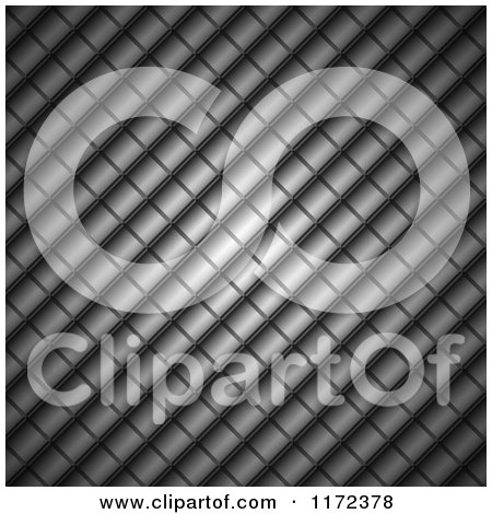 Clipart of a Dark Metal Square Background with Diagonal Lines - Royalty Free Vector Illustration by vectorace