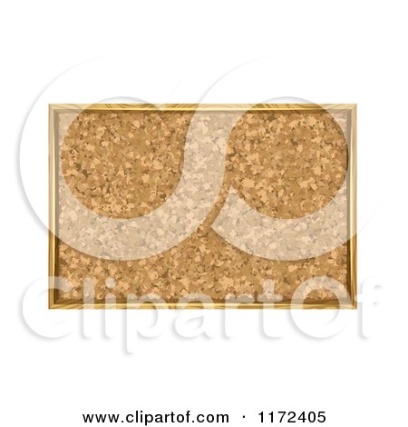 Clipart of a Framed Cork Board Bulletin - Royalty Free Vector Illustration by vectorace