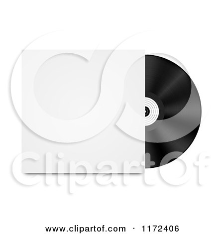 Clipart of a Vinyl Record and Sleeve - Royalty Free Vector Illustration by vectorace