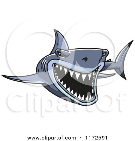 Clipart of an Attacking Shark - Royalty Free Vector Illustration by Vector Tradition SM