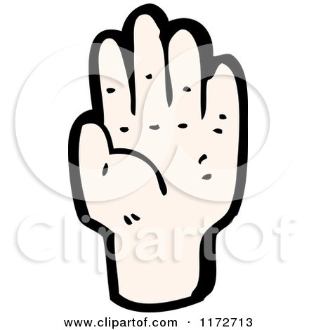 Cartoon of a Hand - Royalty Free Vector Clipart by lineartestpilot