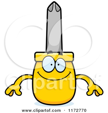 Cartoon of a Happy Philips Screwdriver Mascot - Royalty Free Vector Clipart by Cory Thoman