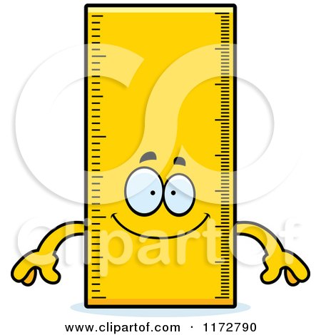 Cartoon of a Happy Ruler Mascot - Royalty Free Vector Clipart by Cory Thoman