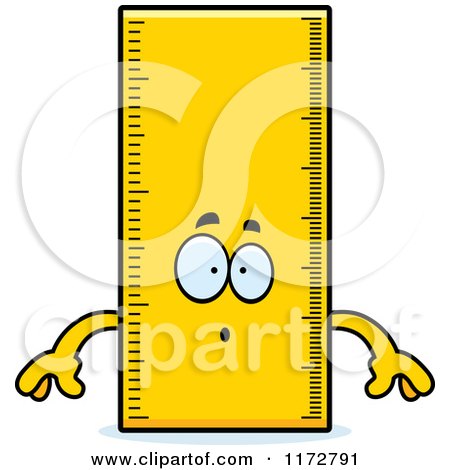 Cartoon of a Surprised Ruler Mascot - Royalty Free Vector Clipart by Cory Thoman