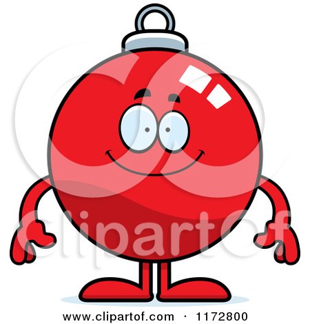 Cartoon of a Happy Christmas Ornament Mascot - Royalty Free Vector Clipart by Cory Thoman