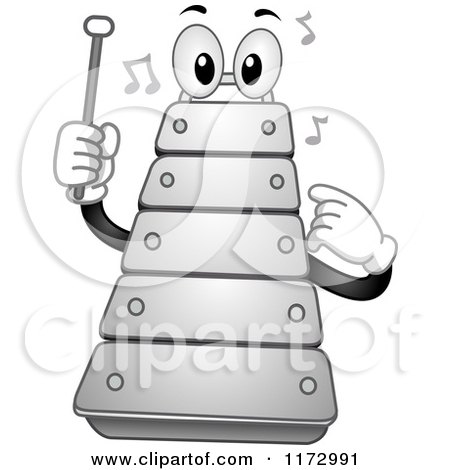 Cartoon of a Musical Xylophone Mascot - Royalty Free Vector Clipart by BNP Design Studio
