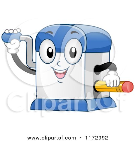 Cartoon of a Pencil Sharpener Mascot - Royalty Free Vector Clipart by BNP Design Studio