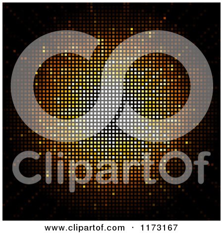 Clipart of a Gold Mosaic Burst - Royalty Free Vector Illustration by elaineitalia