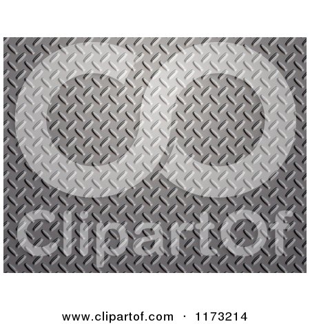 Clipart of a 3d Diamond Plate Metal Texture Background - Royalty Free CGI Illustration by KJ Pargeter