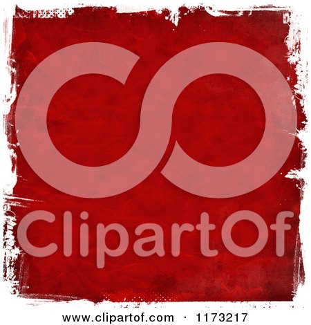 Clipart of a Textured Red Background with Painted White Borders - Royalty Free CGI Illustration by KJ Pargeter