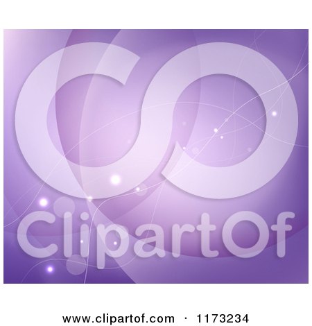 Clipart of a Purple Abstract Background with Flares and Lines - Royalty Free Vector Illustration by vectorace
