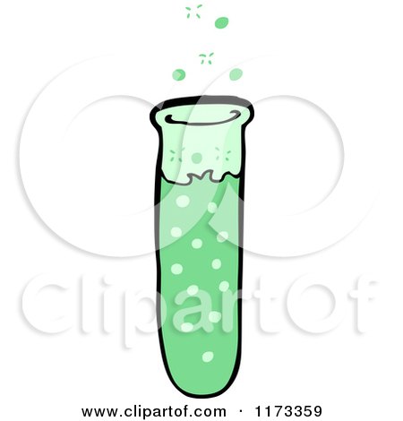 Cartoon of a Test Tube - Royalty Free Vector Clipart by lineartestpilot