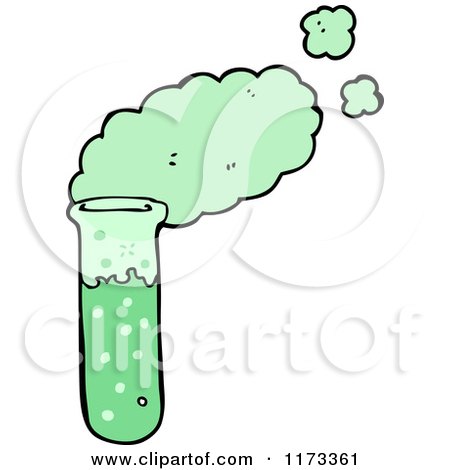 Cartoon of a Test Tube - Royalty Free Vector Clipart by lineartestpilot