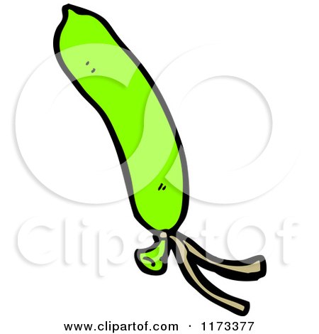 Cartoon of a Green Balloon - Royalty Free Vector Clipart by lineartestpilot