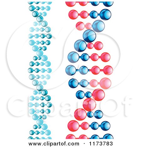 Clipart of Blue and Pink DNA Strands - Royalty Free Vector Illustration by Vector Tradition SM
