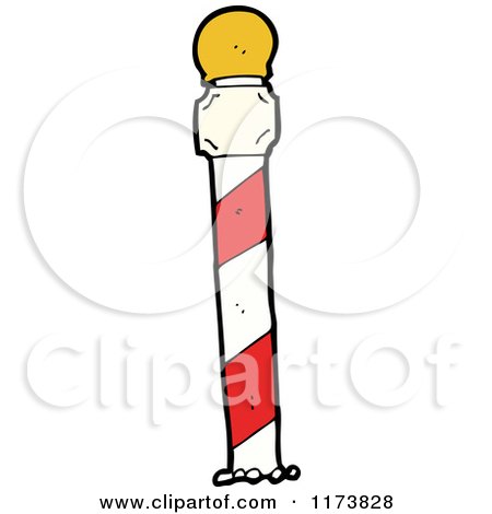 Cartoon of a North Pole - Royalty Free Vector Clipart by lineartestpilot