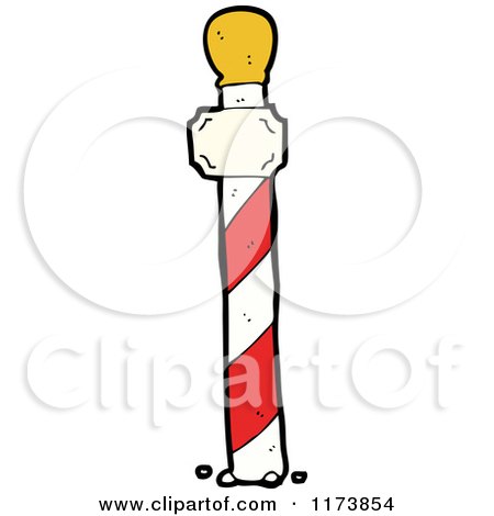 Cartoon of a North Pole - Royalty Free Vector Clipart by lineartestpilot