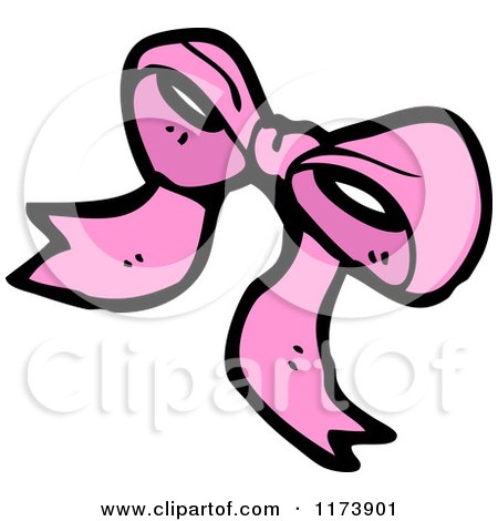 Pink Ribbon Bow Icon Vector Illustrator Stock Vector (Royalty Free