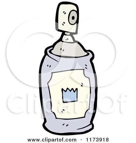 Cartoon of a Spray Can - Royalty Free Vector Clipart by lineartestpilot