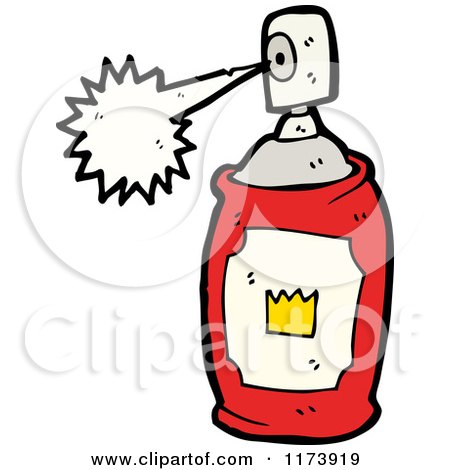 Cartoon of Spray Paint Can - Royalty Free Vector Illustration by lineartestpilot