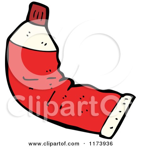 Cartoon of a Paint Tube - Royalty Free Vector Clipart by lineartestpilot