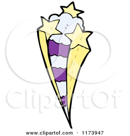 Cartoon of a Star Burst - Royalty Free Vector Clipart by lineartestpilot