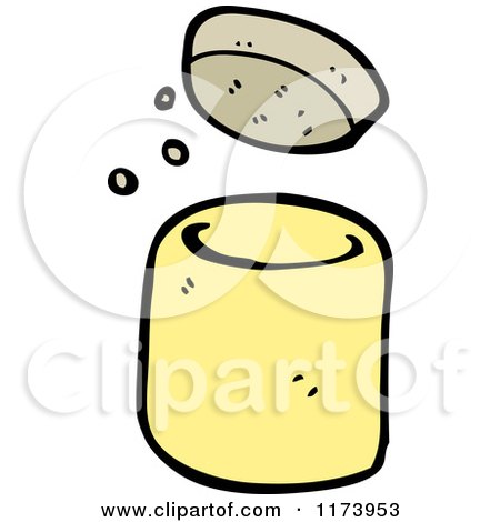 Cartoon of a Jar with a Lid - Royalty Free Vector Clipart by lineartestpilot