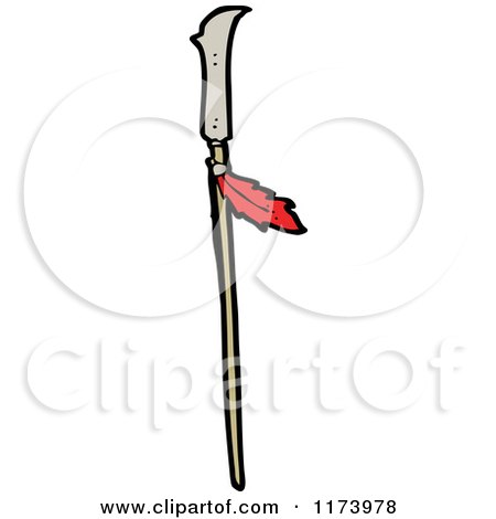 Cartoon of a Spear - Royalty Free Vector Clipart by lineartestpilot