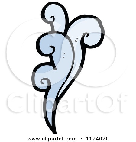 Cartoon of a Blue Water Splash - Royalty Free Vector Clipart by lineartestpilot