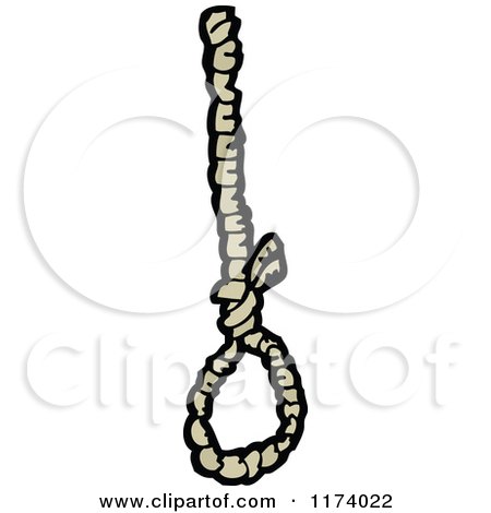 Cartoon of a Noose - Royalty Free Vector Clipart by lineartestpilot