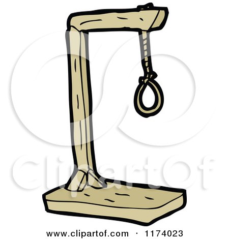 Cartoon of a Hanging Noose - Royalty Free Vector Clipart by lineartestpilot