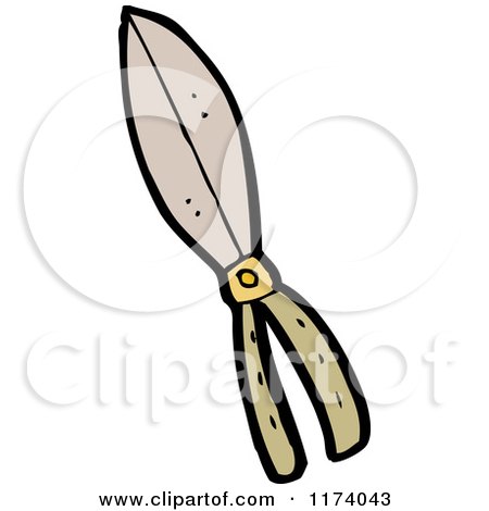Cartoon of Scissors - Royalty Free Vector Clipart by lineartestpilot