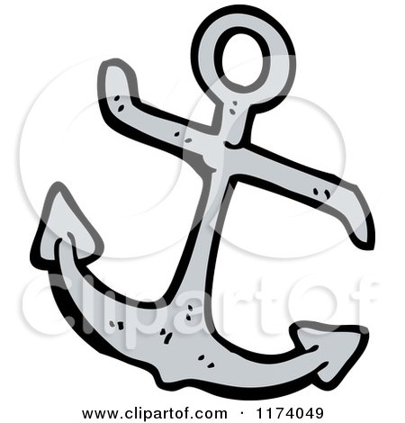 Cartoon of an Anchor - Royalty Free Vector Clipart by lineartestpilot