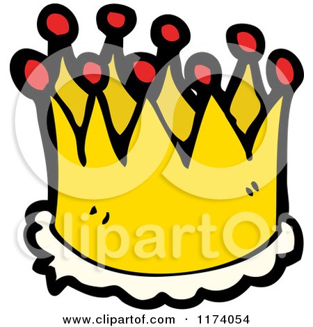 Cartoon of a Crown - Royalty Free Vector Clipart by lineartestpilot